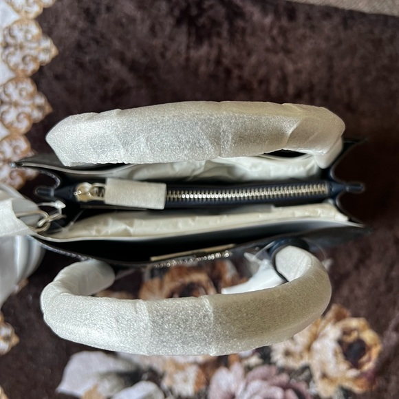 MICHAEL KORS Mercer Navy Multi Two Tone Silver-Tone Hardware Messenger Bag NWT - Picture 5 of 13